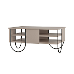 Стол журнальный прямоугольной формы с 2-мя полками бежево-серого цвета NORFOLK LIGHT MOCHA варинант исполнения - 1 | Loft Concept в Перми