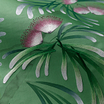 Обои ручная роспись Silk Tree Colourway SC-92 on Emerald Green dyed silk варинант исполнения - 3 | Loft Concept в Перми
