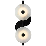 Бра со стеклянными плафонами-дисками Black and White Circles Wall Lamp варинант исполнения - 1 | Loft Concept в Перми