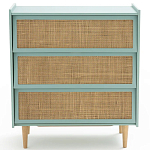 Комод с 3-мя ящиками из ротанга Blais Turquoise Wicker Furniture варинант исполнения - 3 | Loft Concept в Перми