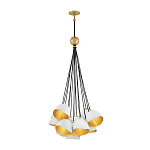 Люстра с 15-ю белыми  плафонами с золотой внутренней поверхностью Hinkley варинант исполнения - 2 | Loft Concept в Перми