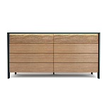 Комод 8 ящиков с подсветкой на рельефном фасаде Warm Industrial варинант исполнения - 4 | Loft Concept в Перми