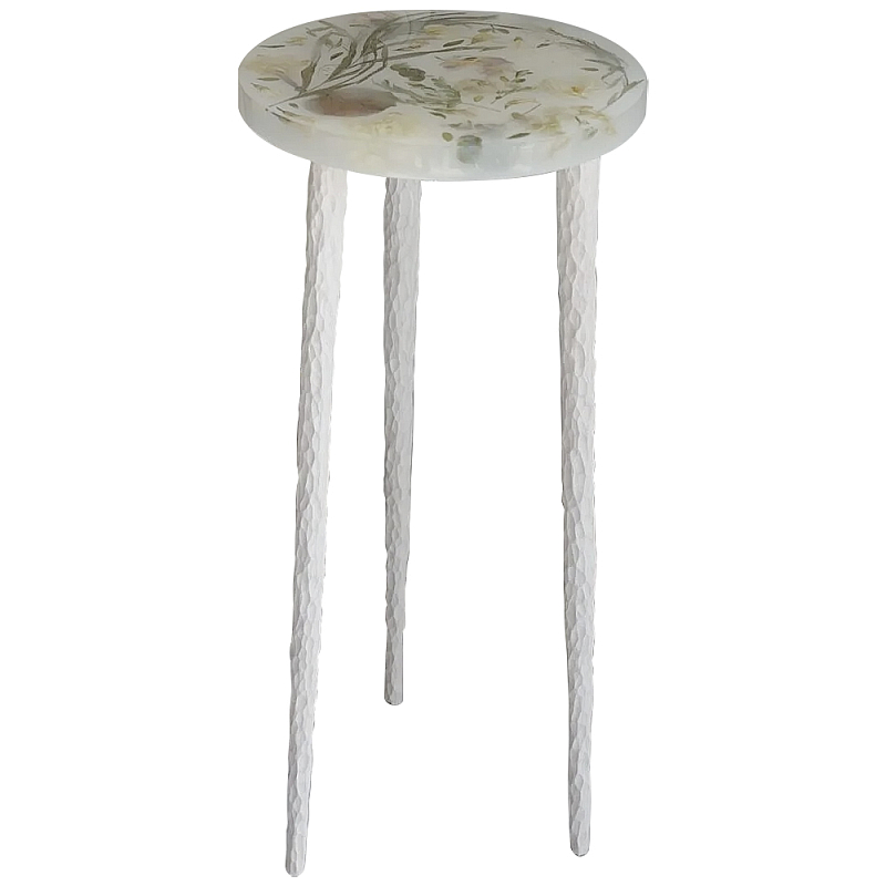 Круглый журнальный столик со столешницей из эпоксидной смолы Epoxy Resin Flowers Coffee Table Белый Черный Розовый Мульти Круглый журнальный столик со столешницей из эпоксидной смолы Epoxy Resin Flowers Coffee Table Белый Черный Розовый Мульти в Перми | Loft Concept