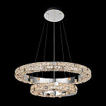 Люстра из 2-х колец с мозаичным хрустальным оформлением Sparks of Crystal варинант исполнения - 3 | Loft Concept в Перми