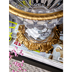 Чаша из прозрачного стекла с бронзовой подставкой и ручками Eden Garden варинант исполнения - 4 | Loft Concept в Перми