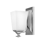 Бра с белым матовым плафоном на прямоугольном основании цвета хром Hinkley варинант исполнения - 1 | Loft Concept в Перми