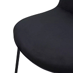 Стул черный с обивкой из велюра Black Archie Chair варинант исполнения - 5 | Loft Concept в Перми