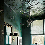 Обои ручная роспись Silk Tree Blossom on Sung Green Williamsburg варинант исполнения - 2 | Loft Concept в Перми