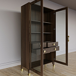 Дизайнерский шкаф витрина Elsa Dreams Walnut с 4-мя ящиками варинант исполнения - 7 | Loft Concept в Перми