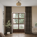 Потолочный светильник с плафоном из плетеного джута и черным каркасом Quoizel варинант исполнения - 7 | Loft Concept в Перми