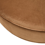 Кушетка круглая с обивкой из велюра коричневая Milky Brown Chair варинант исполнения - 7 | Loft Concept в Перми