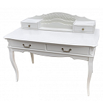 Стол-бюро белого цвета из массива бука с 4-мя ящиками White Provence варинант исполнения - 3 | Loft Concept в Перми