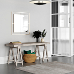 Настенное зеркало квадратной формы в металлической раме золотого цвета CORNER MIRROR GOLD варинант исполнения - 1 | Loft Concept в Перми