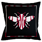 Подушка декоративная пчела с красным узором Ikat Pattern варинант исполнения - 1 | Loft Concept в Перми