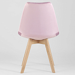 Стул с мягким велюровым сиденьем Arvika Pink варинант исполнения - 4 | Loft Concept в Перми