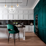 Подвесной светильник со стеклянным прозрачным плафоном в форме шара и золотыми металлическим акцентами 30 ClassiCon варинант исполнения - 6 | Loft Concept в Перми