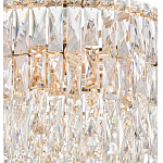 Люстра круглая с хрустальными подвесками на золотистом каркасе Roul Crystal Light варинант исполнения - 2 | Loft Concept в Перми