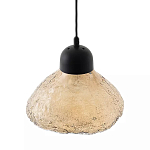 Подвесной светильник с янтарным фактурным плафоном Lamp with Frozen Glass Effect варинант исполнения - 2 | Loft Concept в Перми
