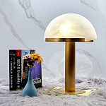 Настольная лампа c абажуром в форме купола из натурального камня  Heavenly Harmony варинант исполнения - 2 | Loft Concept в Перми