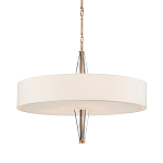 Люстра круглая с белым тканевым абажуром  White Light Diffuser варинант исполнения - 3 | Loft Concept в Перми