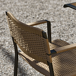 Дизайнерский стул с каркасом из металла с плетеными сиденьем и спинкой GREEN POINT Chair варинант исполнения - 2 | Loft Concept в Перми