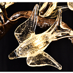 Подвесной светильник в виде золотой ветки с цветами и птичками Marvelous Garden варинант исполнения - 2 | Loft Concept в Перми