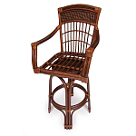 Барный стул из ротанга Eloise коричневый варинант исполнения - 5 | Loft Concept в Перми