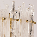 Люстра круглая с прозрачными стержнями разной длины Textured Glass Chandelier варинант исполнения - 9 | Loft Concept в Перми