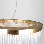 Люстра подвесная со стеклянными подвесками в виде перекрученных трубочек Nembus варинант исполнения - 3 | Loft Concept в Перми