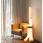 Торшер геометрический с тремя мраморными плафонами Marble Tripod варинант исполнения - 5 | Loft Concept в Перми