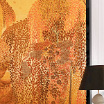 Обои ручная роспись в стиле Арт-деко Hippolyta’s Forest Colourway 263 on Deep Rich Gold gilded paper варинант исполнения - 2 | Loft Concept в Перми