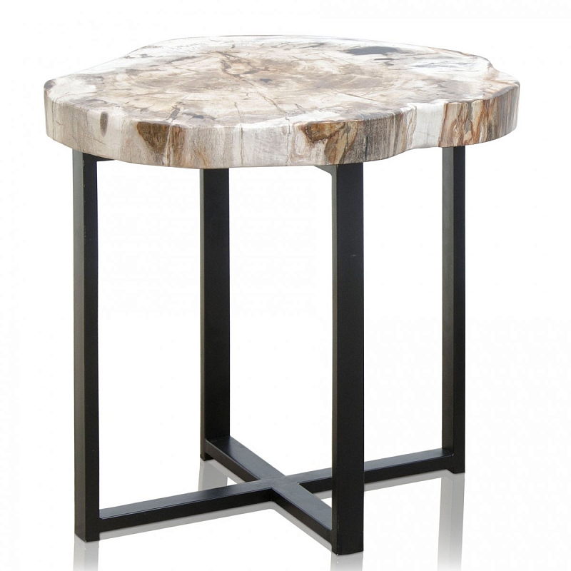 PETRIFIED WOOD COFFEETABLE S Окаменелое дерево Черный в Перми | Loft Concept 