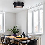 Потолочный светильник круглый черного цвета Modern Simple Ceiling Light варинант исполнения - 3 | Loft Concept в Перми