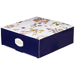 Ваза фарфоровая круглая на ножке с рисунком цветов Garden Whisper Porcelain Set  варинант исполнения - 2 | Loft Concept в Перми