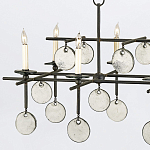Люстра подвесная с 8-ю лампами и стеклянными круглыми подвесками Currey & Company варинант исполнения - 7 | Loft Concept в Перми