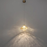 Подвесной светильник с плафоном из фактурного светло-янтарного стекла Light Ensemble варинант исполнения - 4 | Loft Concept в Перми