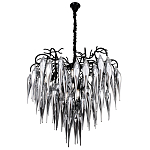 Люстра со стеклянными подвесками дымчатого цвета Ambre Glass Chandelier 80 варинант исполнения - 3 | Loft Concept в Перми
