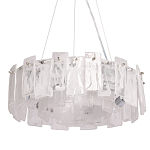 Люстра круглая с подвесными прямоугольными пластинами из стекла Glacier Panels варинант исполнения - 1 | Loft Concept в Перми