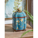 Ваза голубая с крышкой и цветочным узором Genuine Chinese Classics варинант исполнения - 2 | Loft Concept в Перми