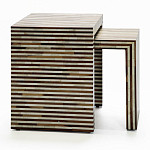 Комплект приставных столиков Stripes Set of tables Beige варинант исполнения - 1 | Loft Concept в Перми