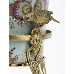 Ваза из голубого фарфора с рисунком птиц и цветов и декоративными элементами Blue Garden варинант исполнения - 4 | Loft Concept в Перми