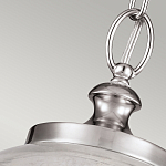 Подвесной светильник с прозрачным стеклянным плафоном в форме шара в современном стиле на цепи Feiss варинант исполнения - 4 | Loft Concept в Перми