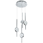 Люстра с 4-мя плафонами из хрустального шара Crystal Bubbles Chrome Hanging Lamp варинант исполнения - 1 | Loft Concept в Перми