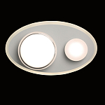 Бра овальной формы белого цвета с 2-мя лампами Lunar Pebbles варинант исполнения - 4 | Loft Concept в Перми