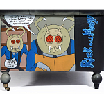 Кресло "Умный Умник" Rick and Morty graffiti chair натуральная кожа  варинант исполнения - 6 | Loft Concept в Перми
