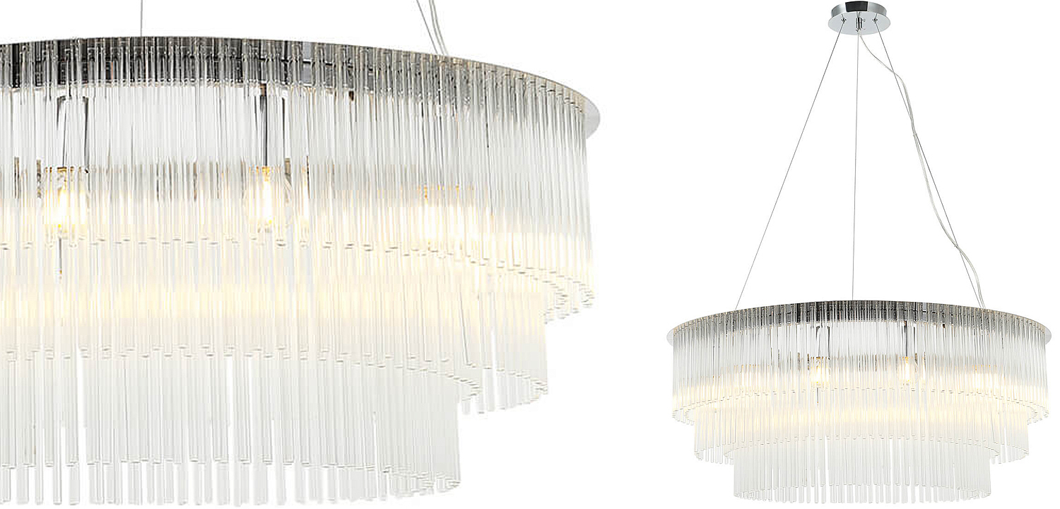 Люстра Harrison Chandelier chrome 12 lamp Люстра Harrison Chandelier chrome 12 lamp - Loft-Concept в Перми