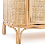 Длинный комод из ротанга с дверцами и ящиками Simone Rattan Chest of Drawers варинант исполнения - 7 | Loft Concept в Перми