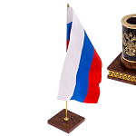 Настольный письменный набор с часами из природного камня обсидиана Royal Set варинант исполнения - 7 | Loft Concept в Перми