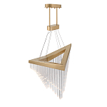 Люстра золотого цвета в форме галочки с каскадом длинных прозрачных трубок Eurofase варинант исполнения - 5 | Loft Concept в Перми