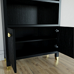 Книжный Стеллаж Elsa Dreams Black с задней стенкой варинант исполнения - 3 | Loft Concept в Перми